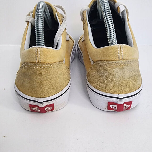 VANS Off The Wall Classic Low Old Skool Skate Yellow Mens Size 7.5 Womens Size 9 - Picture 5 of 8